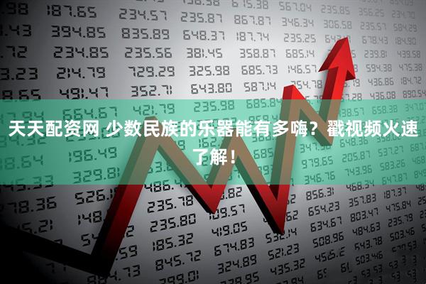 天天配资网 少数民族的乐器能有多嗨？戳视频火速了解！
